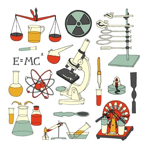 Science Chimie Et Physique Scientifique Décoratif Coloré Esquisse
