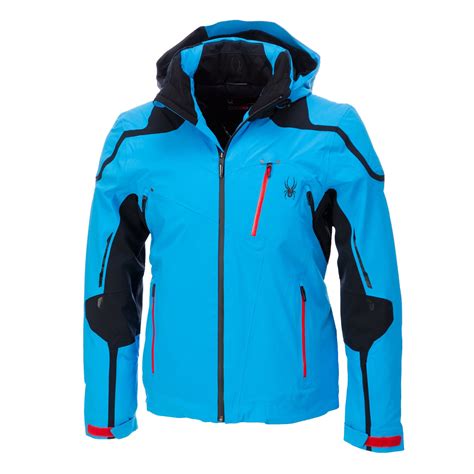 Spyder Bromont Ski Jacket Men Electric Blue Black Red