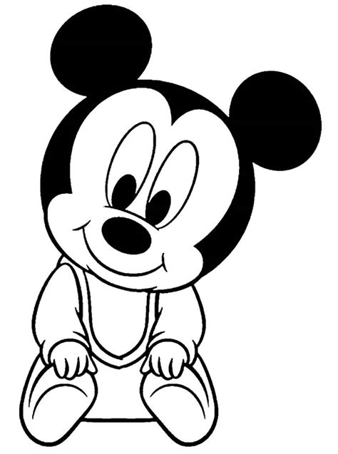 Mickey Mouse Bebe Para Pintar Imprimir Gratis