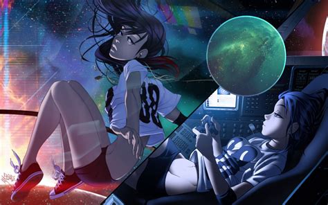 Cyberpunk Futuristic 88 Girl Vashperado Anime Girls Wallpaper