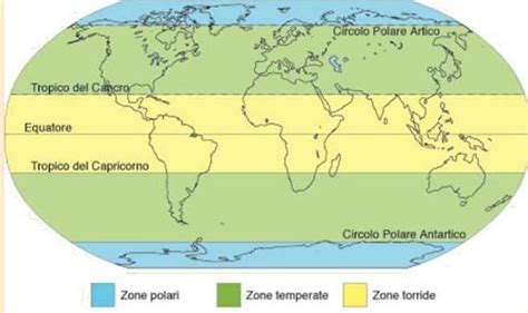 Cartina Del Mondo Con Zone Climatiche Cartina