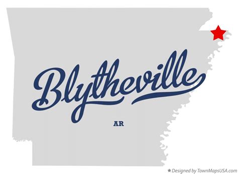 Map Of Blytheville Ar Arkansas