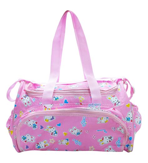 Buy Wonderkids Pink Bunny Print Baby Diaper Bag Online
