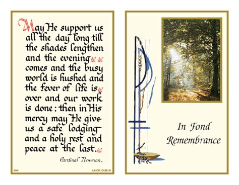 Products Jj Lalor Customized Funeral Memoriam Cards Bookmarks