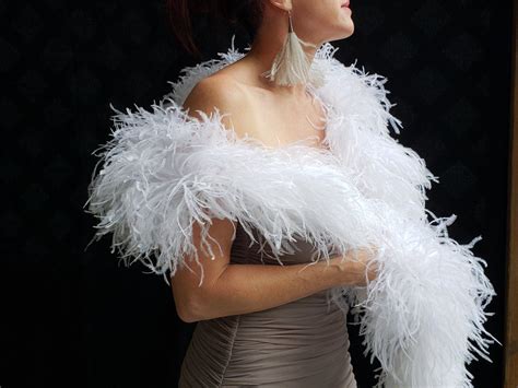 Genuine Ostrich Feather Boa Ply White Feather Boa Feather Cape Ostrich Feathers Black