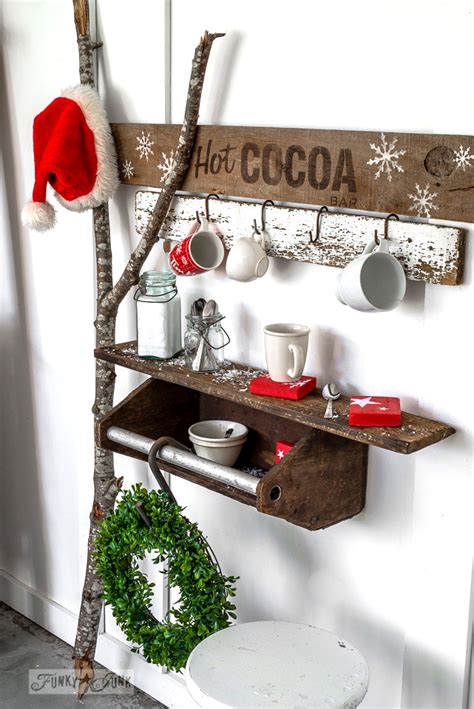 Toolbox Shelf For A Christmas Hot Cocoa Barfunky Junk Interiors