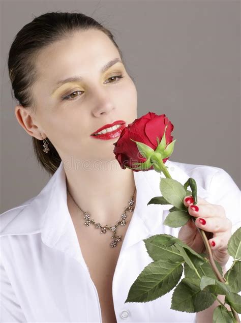 Girl With Red Rose Picture Image 1162700