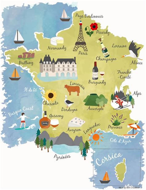 Illustrated Maps Of France For France Today Bek Cruddace Illustration