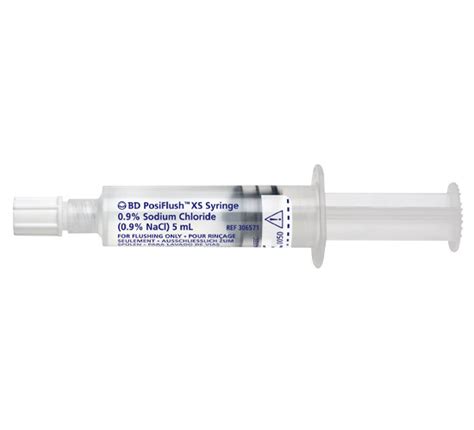 Posiflush Xs 5ml Normal Saline Flush Syringe Complete Sterile Syringe