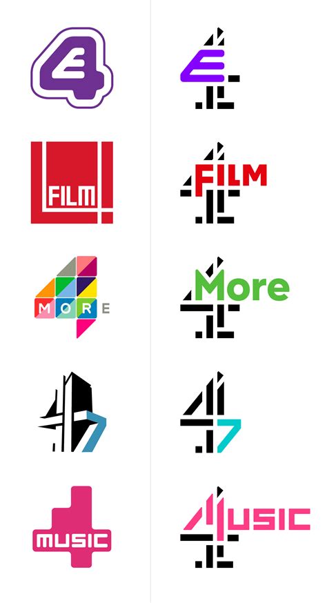 New Logos For All Channel 4 By 4creative And Manvsmachine Tv Channel