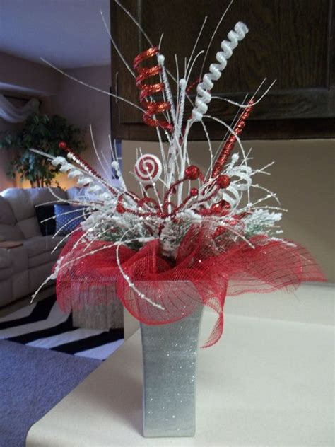 Christmas peppermint decorations, candy cane decor, peppermint decor, christmas accents, christmas centerpiece, christmas mason jar. "PEPPERMINT EXPLOSION" - Festive Holiday Tabletop ...