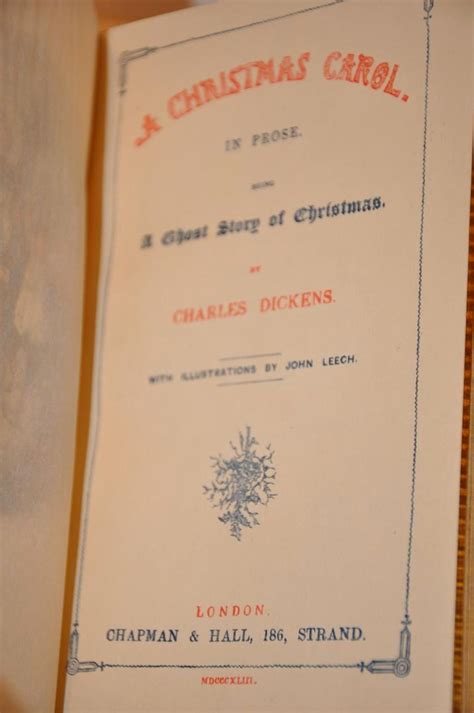 Dickens A Christmas Carol 1st Edition Par Charles Dickens Fine Hardcover 1843 1st Edition