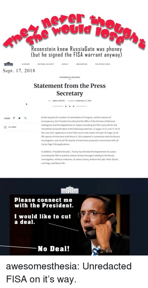 rosenstein knew russiabate was phone but he signed the fisa warrant anyway economy national