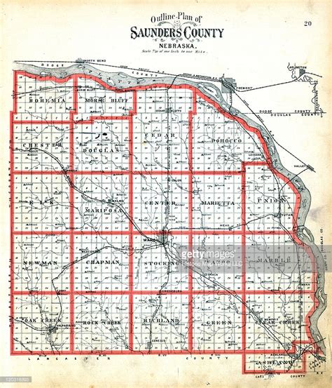 Saunders County Map Kfor Fm 1033 1240 Am