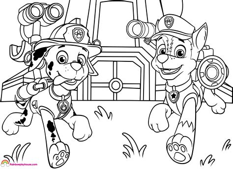 He performs the functions of a police officer. Marshall Paw Patrol Coloring Page Chase From Paw Patrol ...