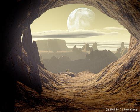 Moon Desert Allegory Of The Cave Fantasy Landscape Cool Landscapes