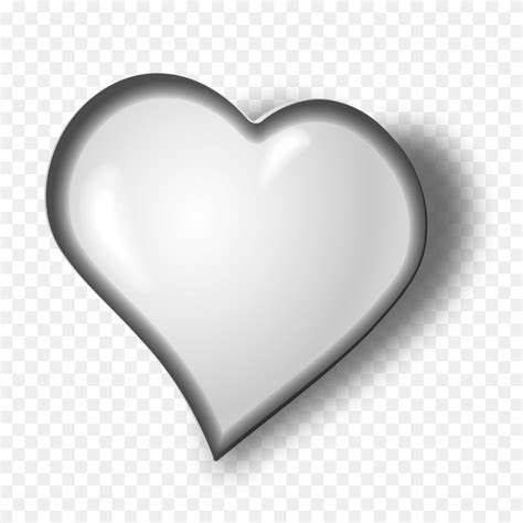Black And White Heart Tapered To Fit Maximum White Heart Png