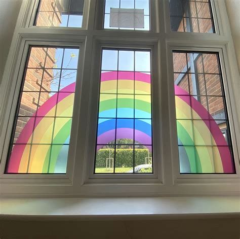Rainbow Window Film Rainbow Window Window Film Stencil Painting On