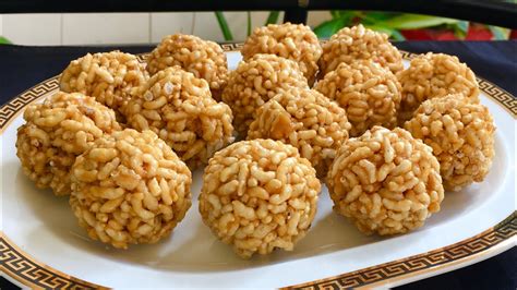 Puffed Rice Balls Asias Kitchen Youtube