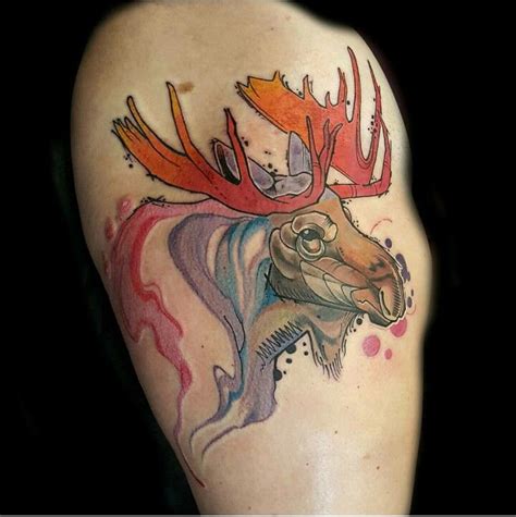 Последние твиты от the tattooed moose (@tattooed_moose). Here's a funky moose | Moose tattoo, Tattoos, Animal tattoos