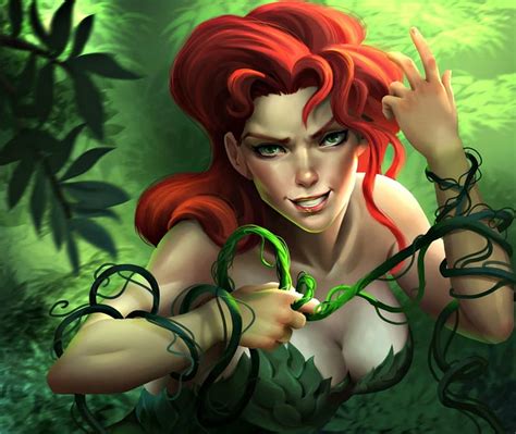 Poison Ivy Art Redhead Comics Woman Williamfenholt Fantasy Girl Green Hd Wallpaper Peakpx