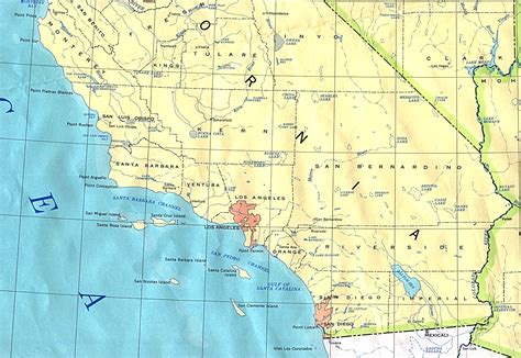 California Outline Maps And Map Links