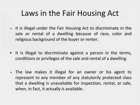 Ppt Fair Housing Act Of 1968 Powerpoint Presentation Free Download Id2451518