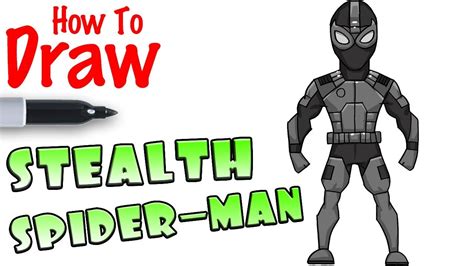 How To Draw Spider Man Stealth Suit