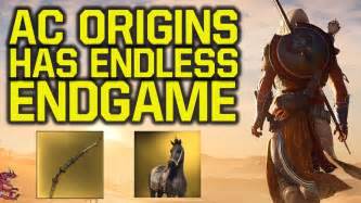Assassins Creed Origins HAS ENDLESS ENDGAME PROGRESS BEYOND MAX LEVEL