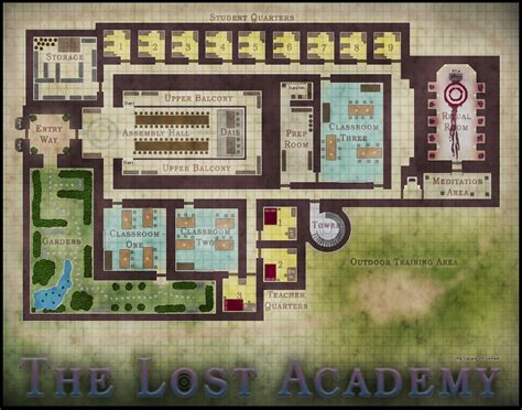 The Lost Academy Rpg Map By Stoneward13 On Deviantart