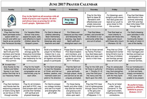Orthodox christian calendar 2019 icon of the mother of god joy of all suffering romanians who have been liberated in these days 2019 marks the 90th anniversary of the founding of the romanian orthodox episcopate of america. Prayer Calendar - June 2017 - First Christian Church of ...