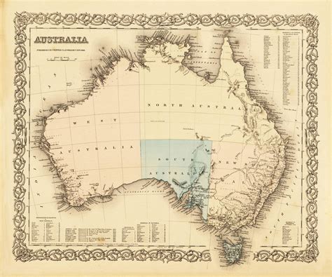 Beautiful Map Of Australia From The Mid 1850s Raustralia