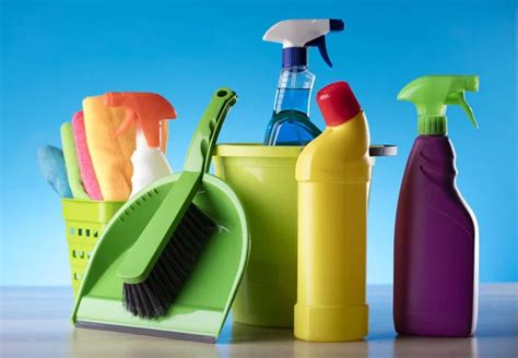Cleaning Supplies In A Green Bucket — Stock Photo © Irochka 9595364