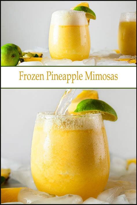 A Fun Twist On A Traditional Mimosa These Frozen Pineapple Mimosas
