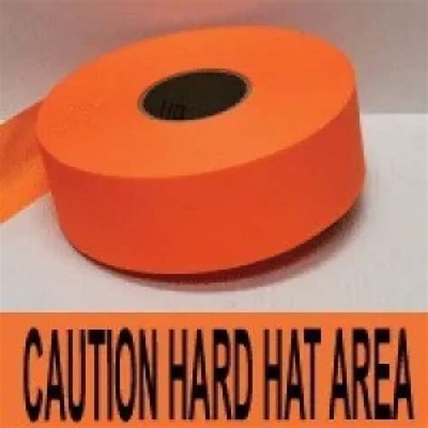 Caution Hard Hat Area Tape Fl Orange Ams Printing