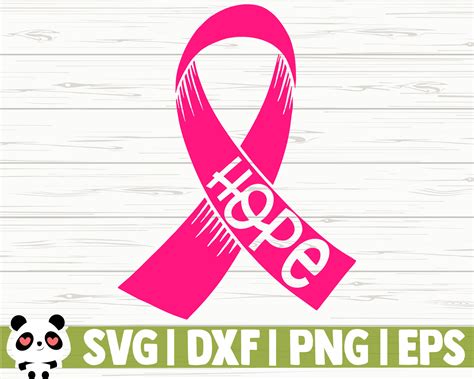 Hope Svg Breast Cancer Svg Cancer Awareness Svg Pink Ribbon Etsy