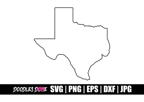 Texas Outline Svg Cut File Graphic By Doodlesdone · Creative Fabrica