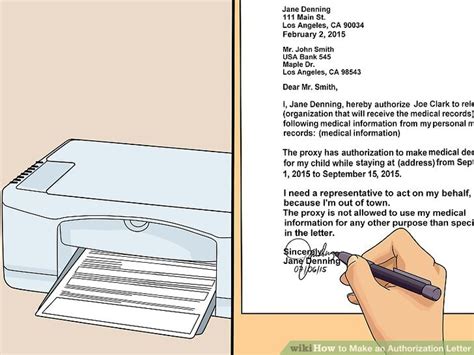 A letter of authorization is a type of document that provides a statement of how the author has granted permission to the person bearing the letter to conduct a procedure on his behalf. How to Make an Authorization Letter (with Pictures) - wikiHow