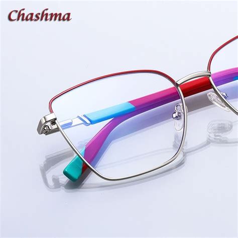 chashma ochki unisex full rim square cat eye tr 90 stainless steel eyeglasses 3016