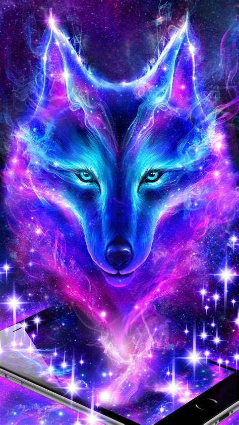 Night Elemental Wolf Epic Galaxy Wolf Wallpaper Galaxy Wolf Wallpaper