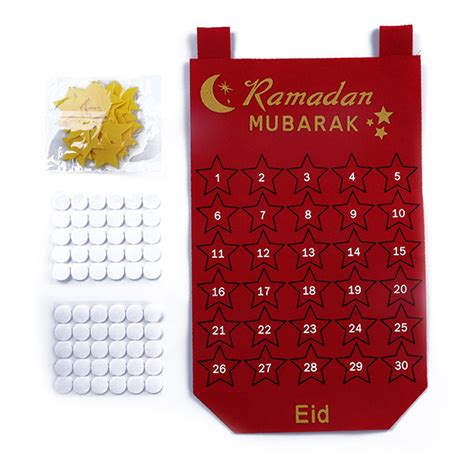 Ramadan Eid Mubarak Decoration Hanging Numbered Countdown Calendars