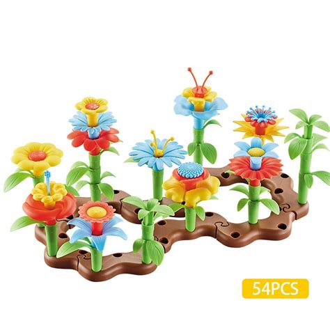 54 104 171 Pcs Flower Garden Building Toys Stem Toy Build A Bouquet Floral Arrangement