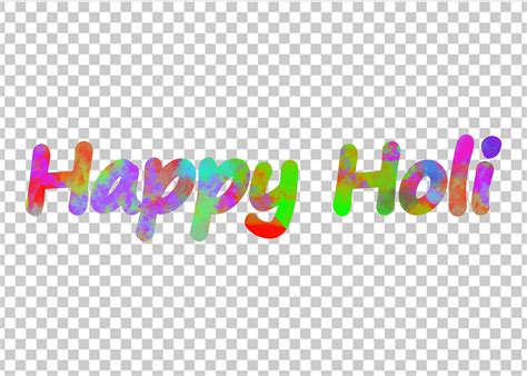 Happy Holi Colorful Text Png Transparent Image Free Download