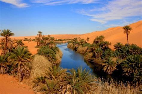 Umm Al Maa Lake In Ubari Libya This Tranquil Lake Called The Mother