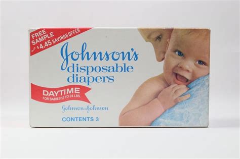 Vintage 1979 Johnsons Disposable Diapers Sample 3 Pack Mailer Sealed