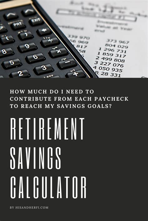Retirement Savings Calculator How Much Should I Contribute Savings