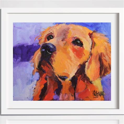 Golden Retriever Dog Art Canvas Print Of Lashepard Painting Etsy