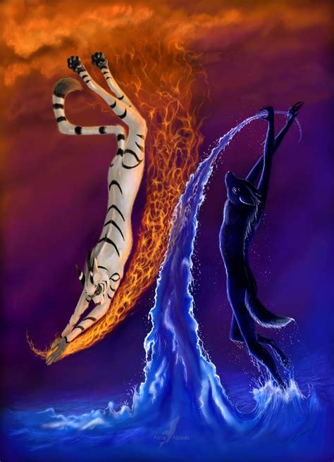 Water And Fire By Alviaalcedo On Deviantart Funny Art Man Beast