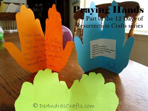 Praying Hands Day 3 Of Resurrection Crafts Deandras Crafts Prayer