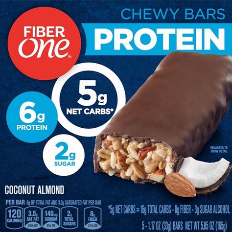 Fiber One Chewy Bars Protein Coconut Almond 5 Each From Food Lion